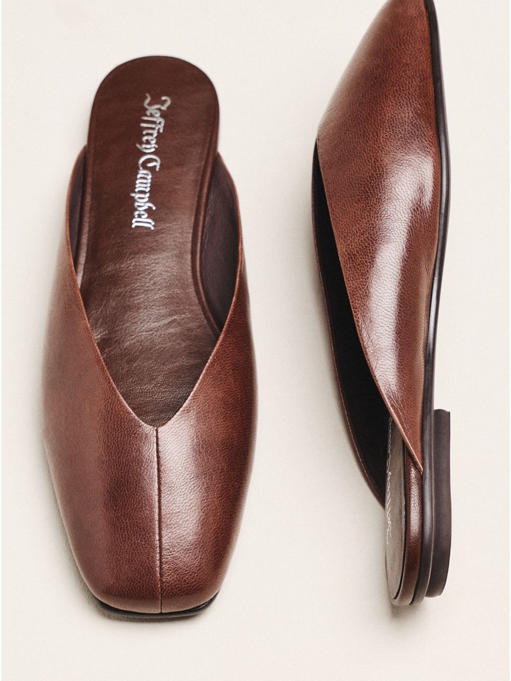 Jeffrey Campbell Advocate  Brown Leather Slip-On Mules new 11